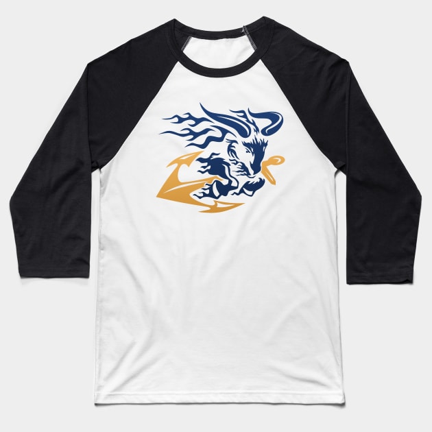 Goat with Anchor Baseball T-Shirt by hobrath